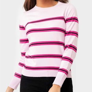Pink striped lightweight sweater